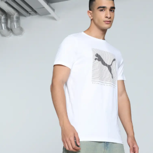 Men Printed Crew Neck Cotton Blend ( puma)